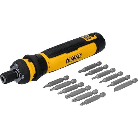 DEWALT Cordless Screwdriver, 4V USB Rechargeable Electric Screwdriver with 12 pcs S...