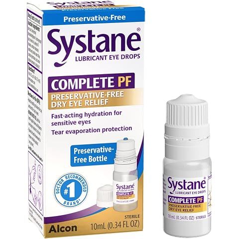 Systane COMPLETE Preservative Free Lubricant Dry Eye Drops, 0.33 Fl Oz