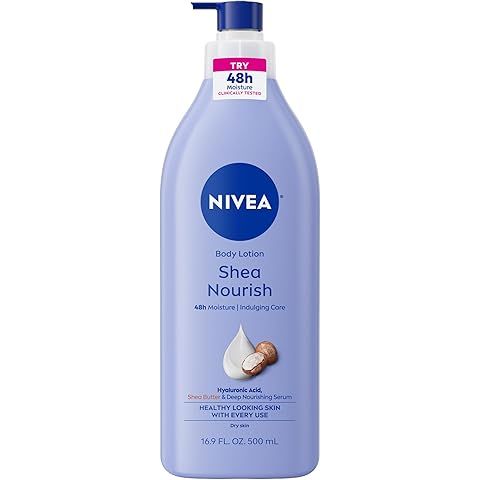 NIVEA Shea Nourish Body Lotion for Dry Skin with Hyaluronic Acid, Shea Butter and D...