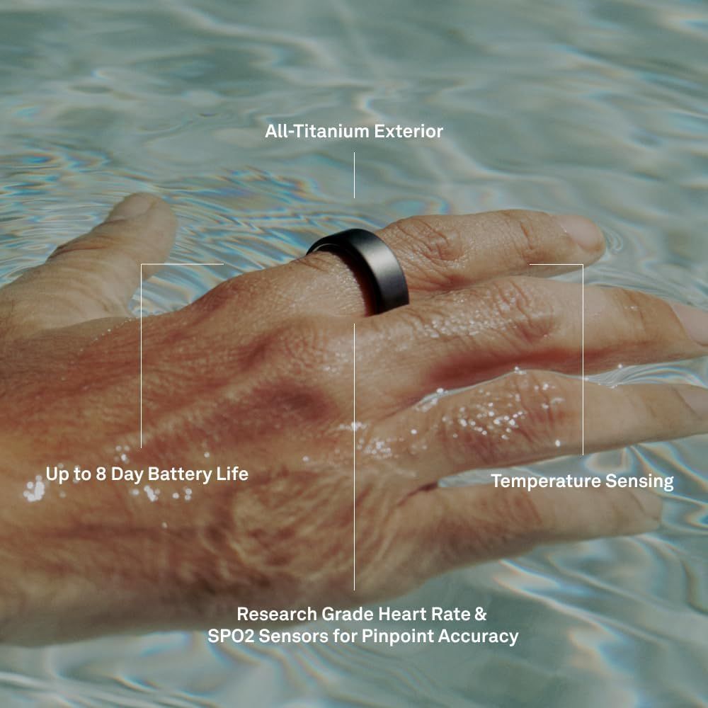 Oura Ring 4 Silver (Size 10) - Image 10