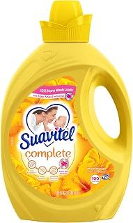 Suavitel Complete Liquid Fabric Conditioner, Laundry Fabric Softener with Fabric Protection Technology, Morning Sun, 100 fl oz, Enough Liquid For 100 Small Loads