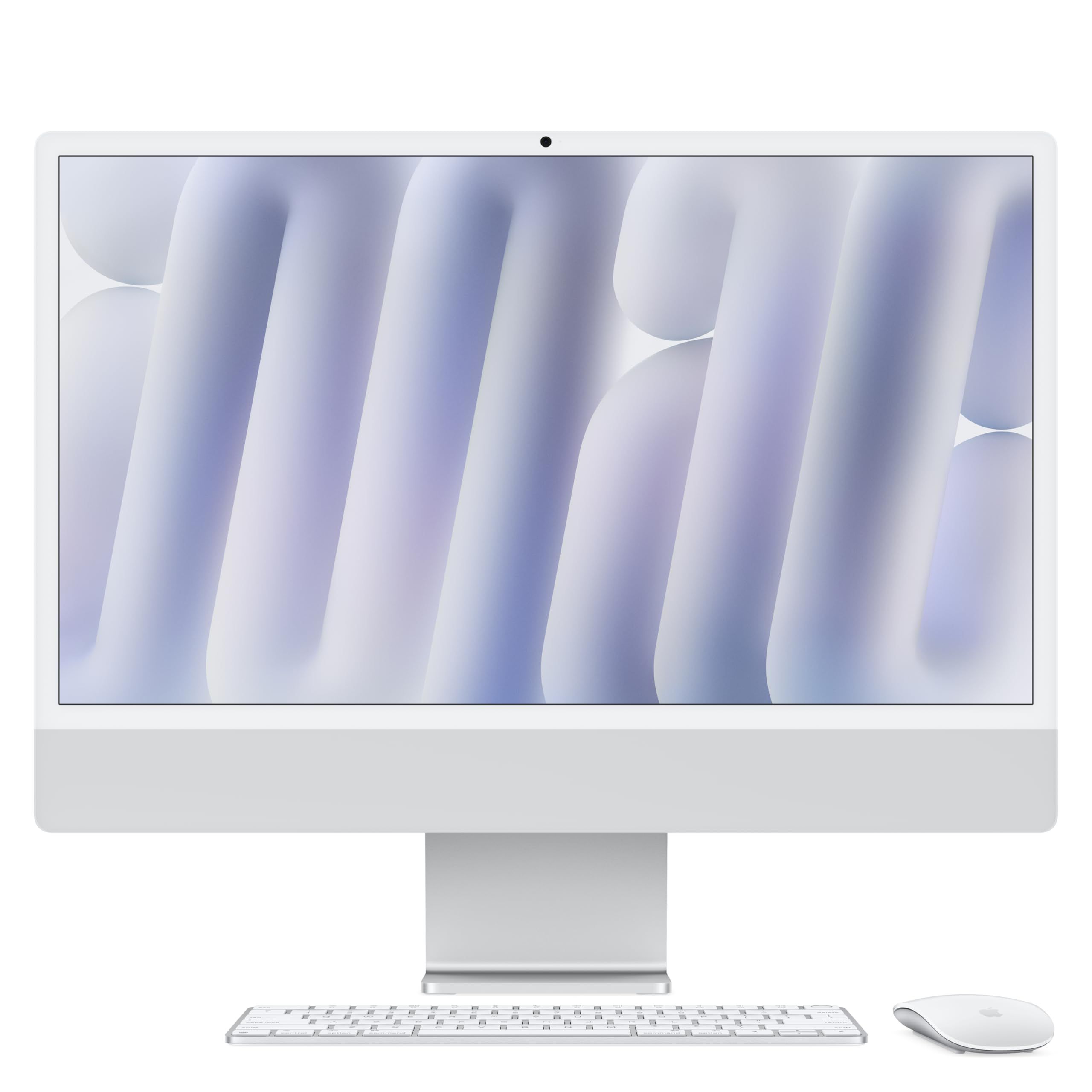 Apple 2024 iMac All-in-One Desktop Computer with M4 chip with 10-core CPU and 10-core GPU: Built for Apple Intelligence, 24-inch Retina Display, 16GB Unified Memory, 256GB SSD Storage; Silver Standard Glass 16GB Unified Memory, 256GB SSD Storage Silver without AppleCare+