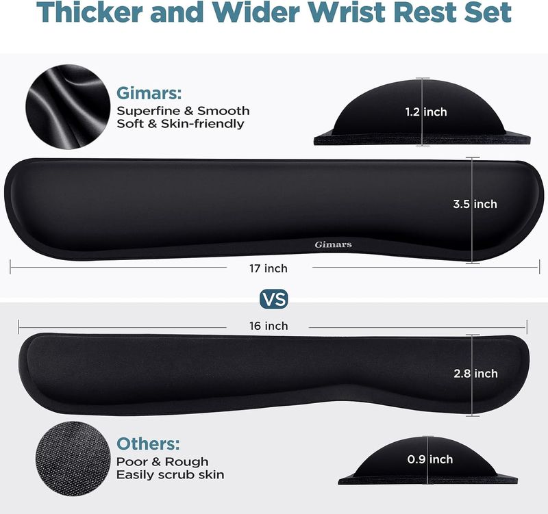 Gimars Gel Memory Foam Keyboard Wrist Rest - Image 14