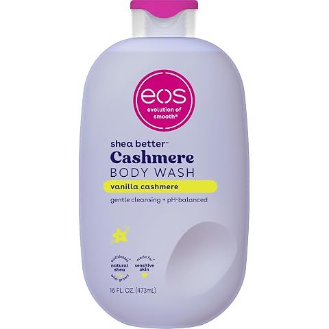 eos Body Wash, Vanilla, Moisturizing Creamy Gel Formula with Shea Butter, Glycerin,...