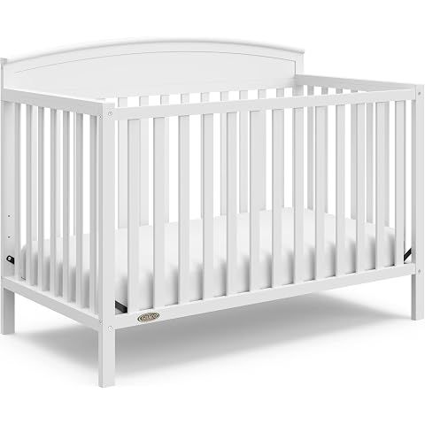 Graco Benton 5-in-1 Convertible Crib, White | GREENGUARD Gold Certified, Converts f...