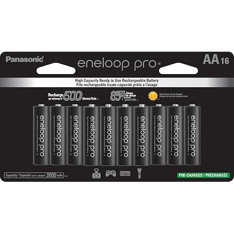 Eneloop Panasonic BK-3HCCA16FA pro AA High Capacity Ni-MH Pre-Charged Rechargeable ...