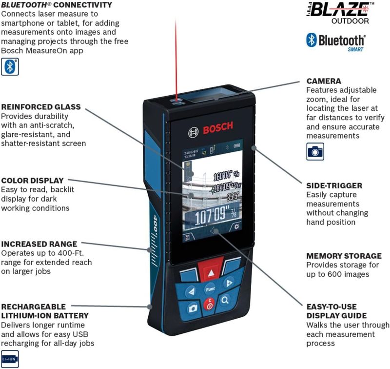 Bosch GLM400C Laser Measure - Image 3