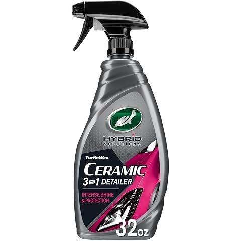 Turtle Wax Hybrid Solutions Ceramic 3-in-1 Car Detailer, Waterless Car Wash, Long-l...