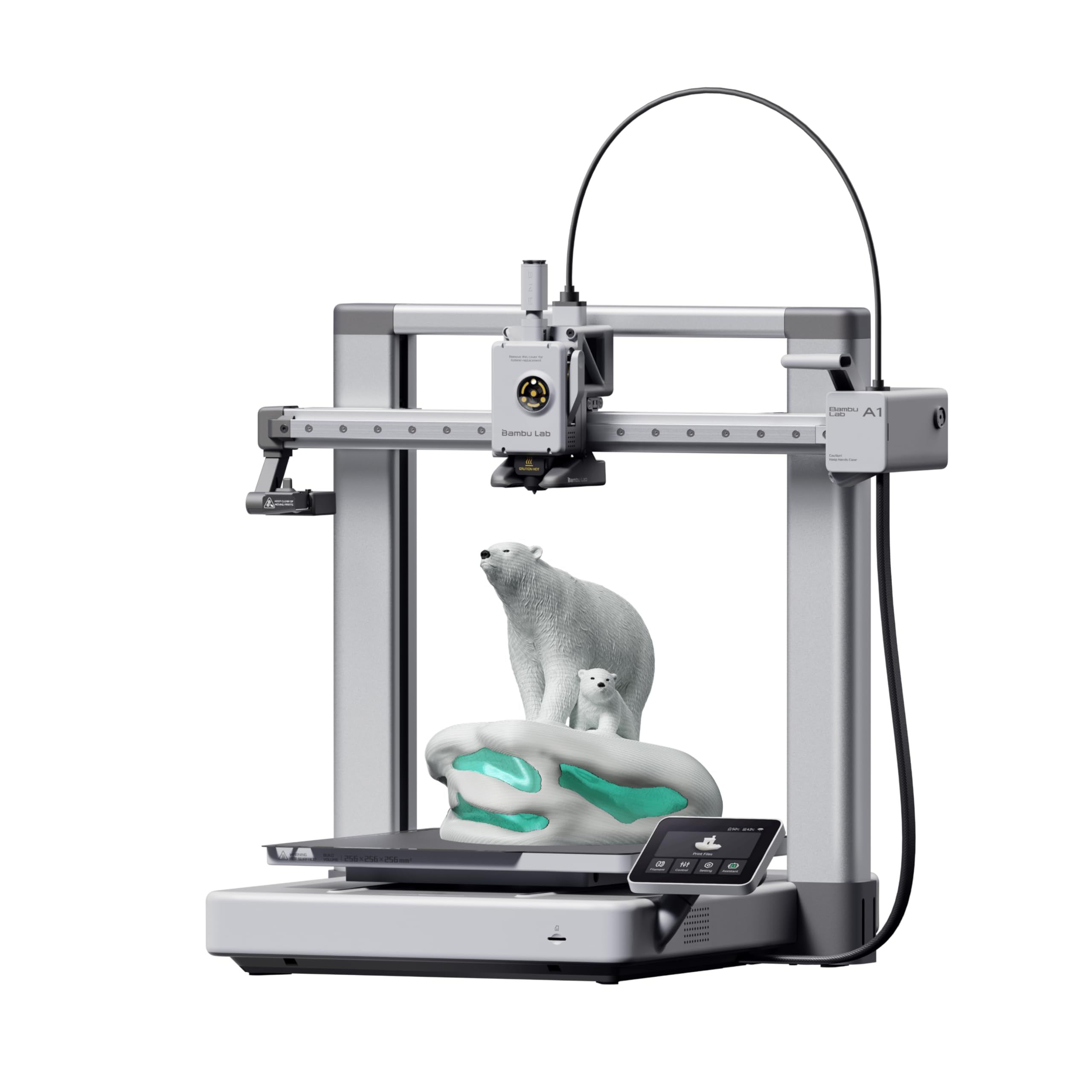 Bambu Lab A1 3D Printer, Support Multi-Color 3D Printing, High Speed & Precision, Full-Auto Calibration & Active Flow Rate Compensation, ≤48 dB Quiet FDM 3D Printers 256 * 256 * 256mm³ Build Volume A1(Without AMS lite)