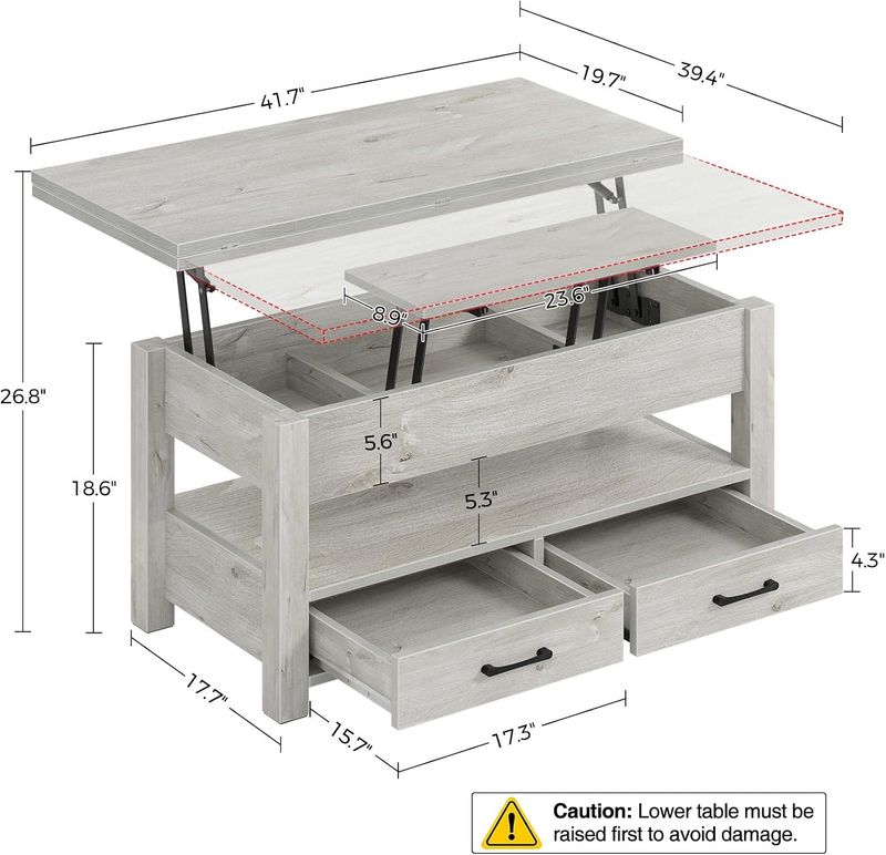 Rolanstar Lift Top Coffee Table - Image 6