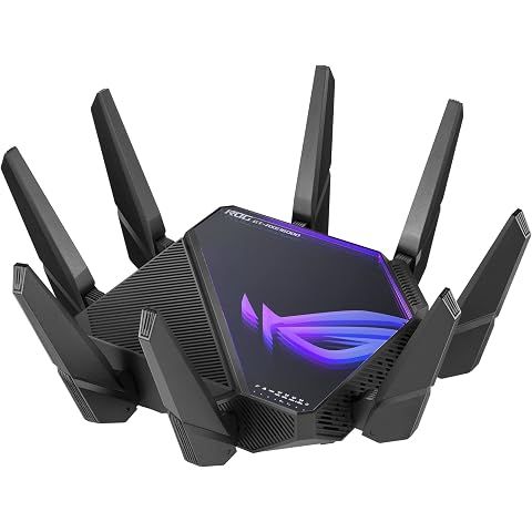 ASUS ROG Rapture WiFi 6E Gaming Router (GT-AXE16000) - Quad-Band, 6 GHz Ready, Dual...