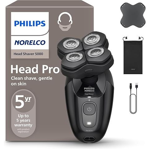Philips Norelco Head Shaver Pro 5000 Series, Wet or Dry Use | Electric Shaver for M...