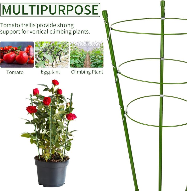 JCKHXG 4 Pack Tomato Cages with Adjustable Rings - Image 7
