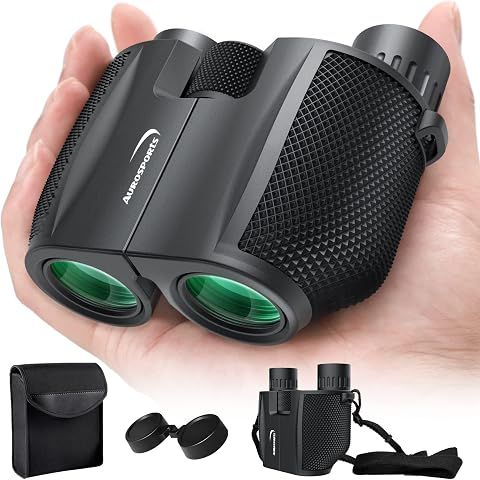 Aurosports 10x25 Compact Binoculars for Bird Watching, Cruise Ship, Travel | Small ...