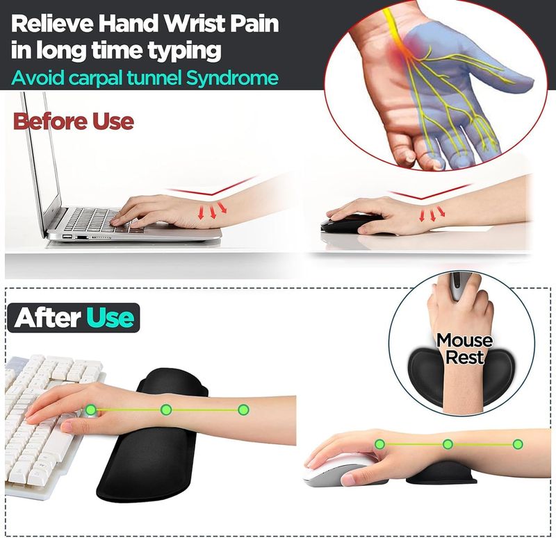 Gimars Gel Memory Foam Keyboard Wrist Rest - Image 15