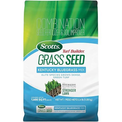 Scotts Turf Builder Grass Seed Kentucky Bluegrass Mix - Grass Seed Plus Lawn Fertil...
