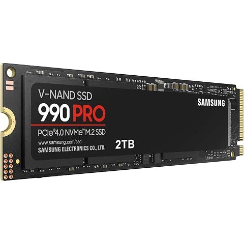 Samsung SSD 990 PRO 2TB, PCIe 4.0 M.2 2280, Up to 7,450 MB/s | NVMe Internal Solid ...