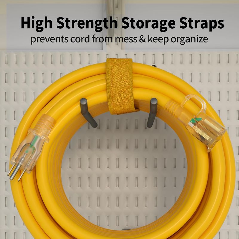 50 ft Outdoor Extension Cord 12/3 Yellow - Image 5