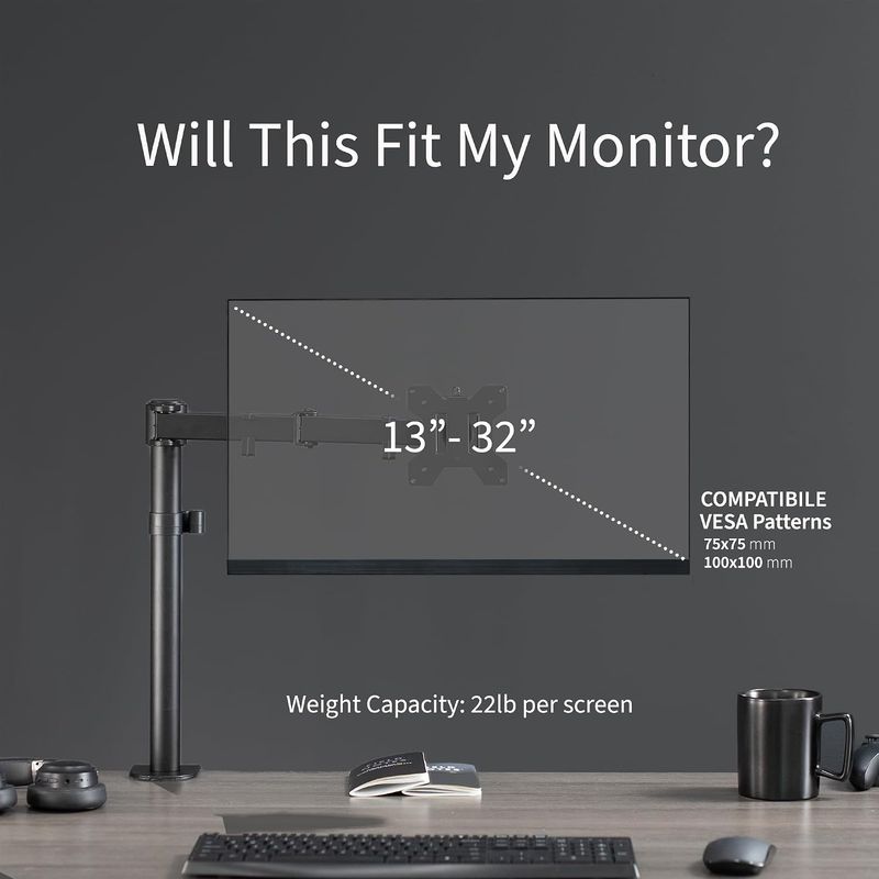 VIVO Single Monitor Arm - Image 5