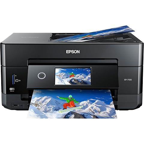 Epson Expression Premium XP-7100 Wireless Color All-in-One Inkjet Printer | 5-color...