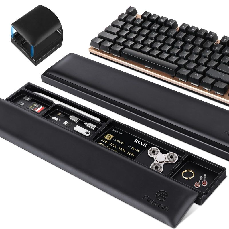 Keyboard Wrist Rest with Storage - Image 1