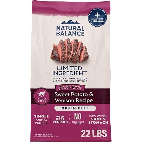 Natural Balance Limited Ingredient, Reserve Sweet Potato & Venison, 22 lb | Grain-F...