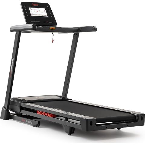 Sunny Health & Fitness Smart Wi-Fi Treadmill with Auto Incline | 12% Auto Incline, ...