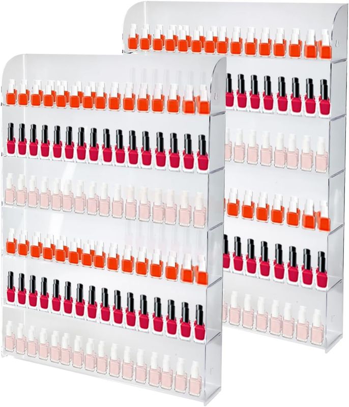 Yaeccc 2 Pack Acrylic Nail Polish Rack - Image 8