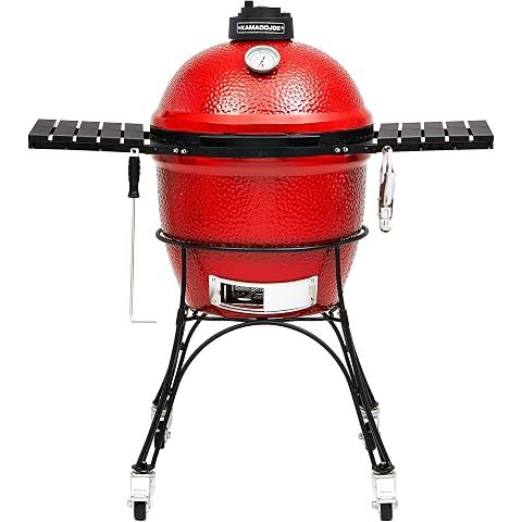 Kamado Joe® Classic Joe™ I Premium 18-inch Ceramic Charcoal Grill and Smoker in Red...