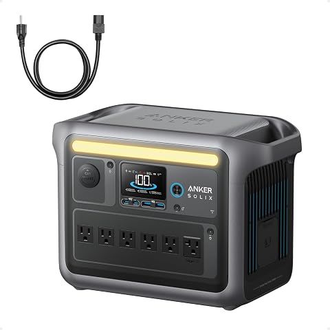 Anker SOLIX C1000 Portable Power Station, 1,056Wh, 1,800W, Home, Outdoor | Full Cha...