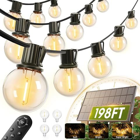 Addlon 198' Solar String Lights for $29.99!