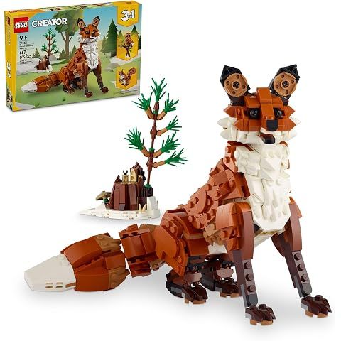 LEGO Creator 3 in 1 Forest Animals Red Fox Toys - Building Toys for Kids, Boys & Gi...