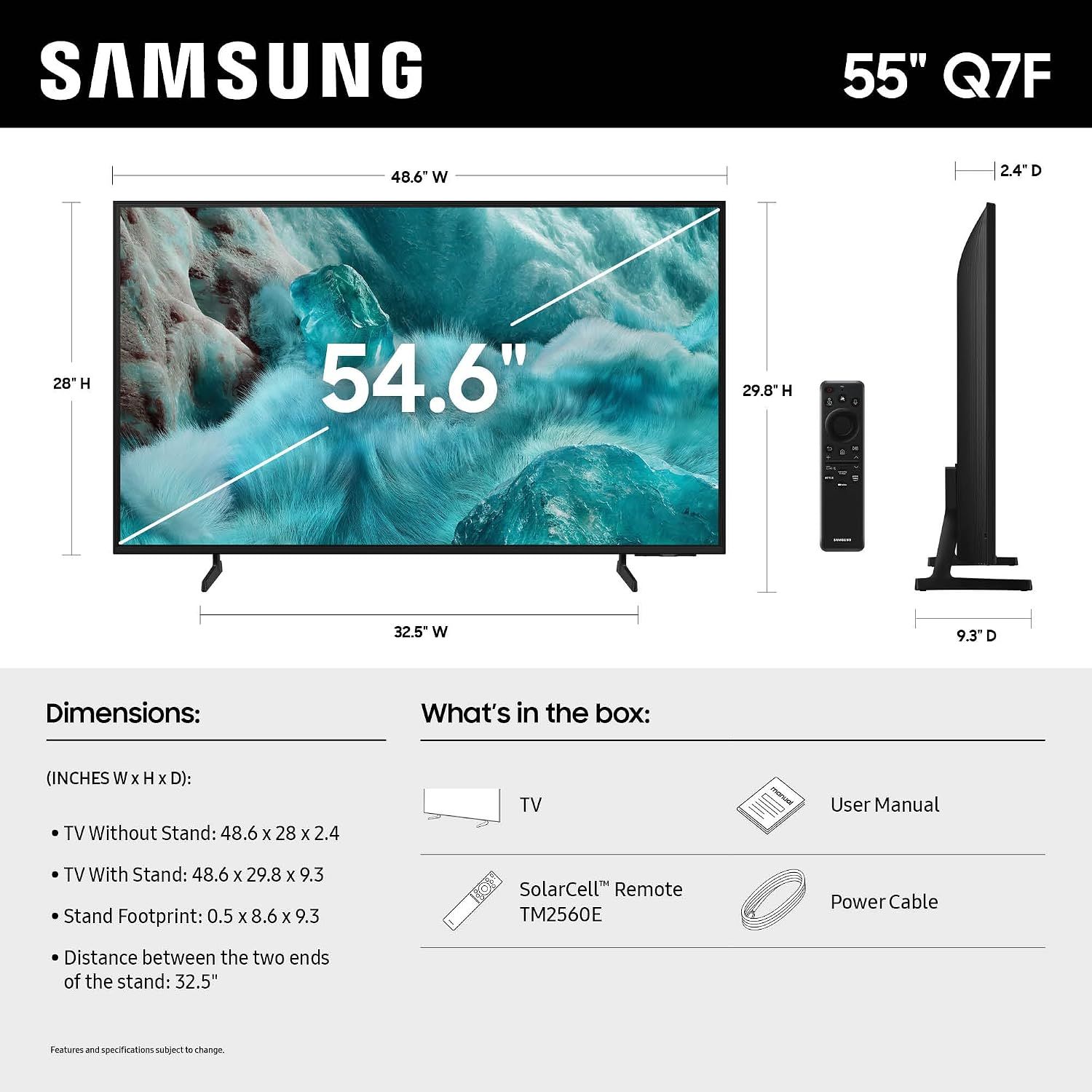 Samsung 55-Inch QLED Q7F 2025 TV - Image 2