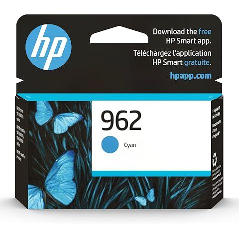 HP 962 Cyan Ink Cartridge | Works with OfficeJet 9010, Pro 9010, 9020 | Eligible fo...