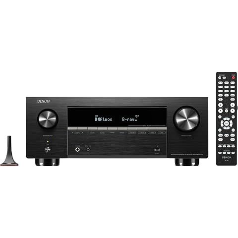 Denon AVR-X3900H 9.4 Channel AV Receiver, 105W Power, Dolby Atmos, DTS:X, AURO-3D & IMAX Enhanced, 8K/60Hz & 4K/120Hz Video Support, HEOS Multiroom Audio Streaming