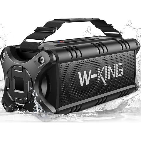 W-KING Bluetooth Speaker, 90W Max Loud IPX7 Waterproof Portable Speaker | 50W Deep ...