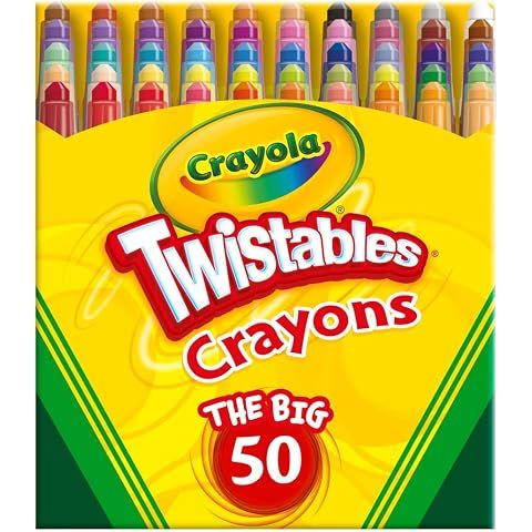 Crayola Mini Twistables Crayons for Kids (50ct), Cute Back to School Supplies for K...