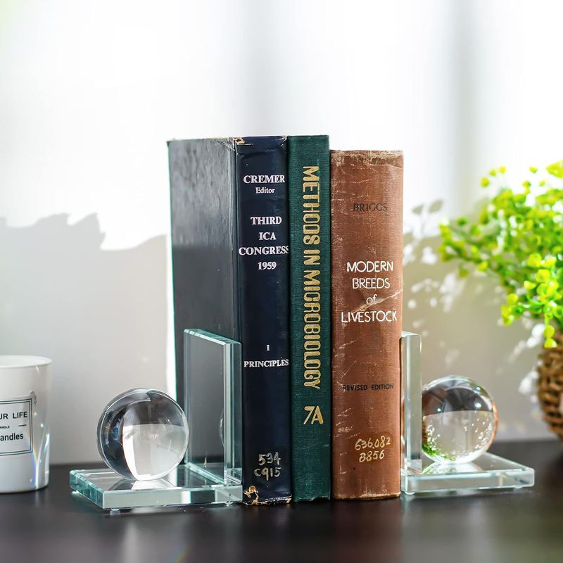 Crystal Bookends with Crystal Ball - Image 4