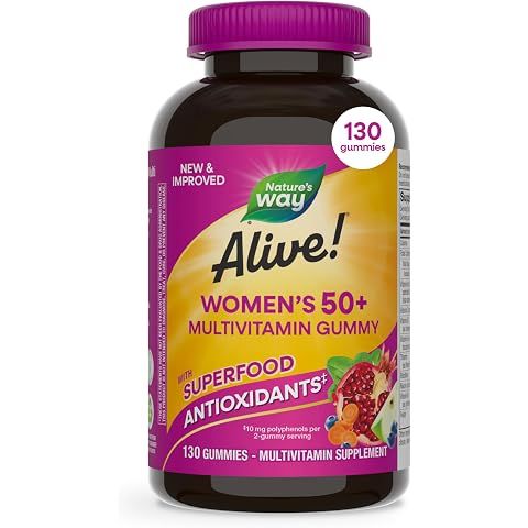 Nature's Way Alive! Women's 50 Plus Multivitamin Gummy, Daily Chewable Multivitamin...