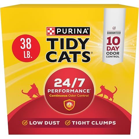 Purina Tidy Cats 24/7 Performance Clumping Cat Litter, 38 lb Box | Clean Linen scen...