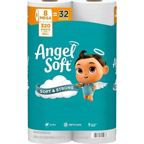 Angel Soft Toilet Paper, 8 Mega Rolls