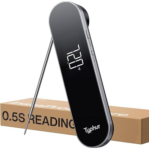 Typhur InstaProbe Core 0.5 Second Instant Read Meat Thermometer Digital | Readable ...