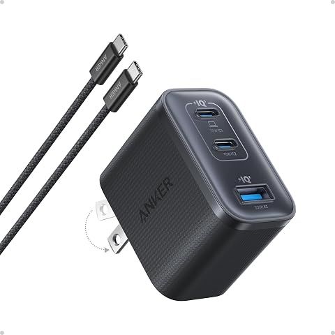 Anker Nano 70W Max 3-Port Fast Charger USB C, Type C Charger Fast Charging | Compac...