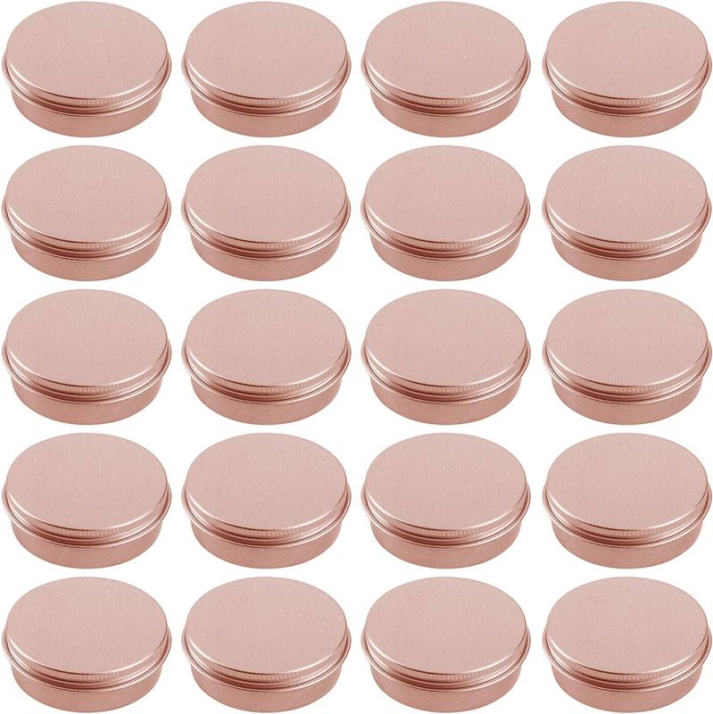 0.5 oz Aluminum Tin Jars, 20-Pack (Rose Gold) - Image 2
