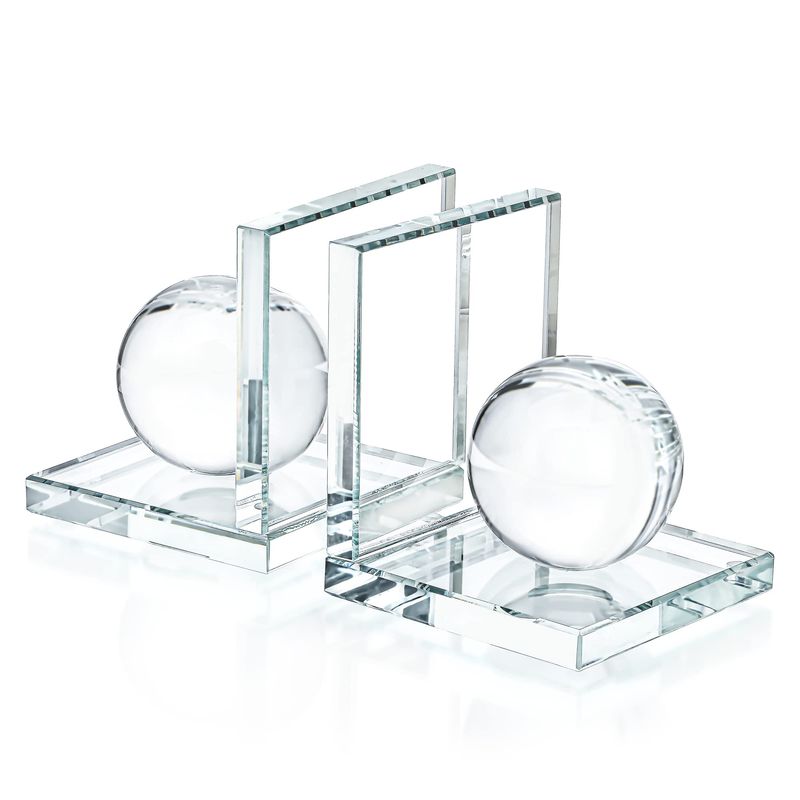 Crystal Bookends with Crystal Ball - Image 1