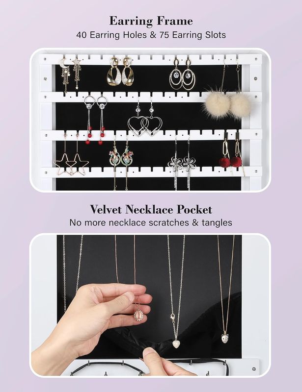 Nicetree Jewelry Cabinet with Mirror - Image 12
