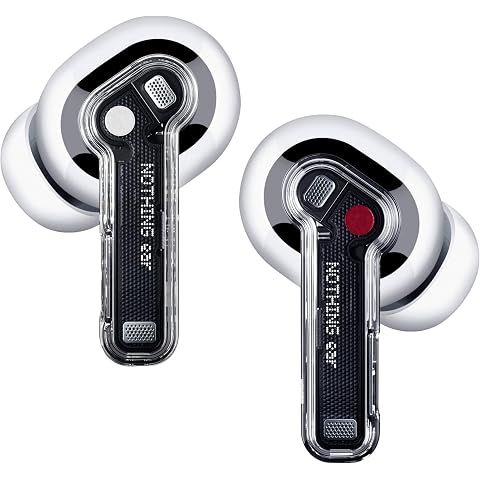 Nothing Ear Wireless Earbuds Bluetooth, 45dB Hybrid Smart ANC Earbuds, 11mm Deep Ba...