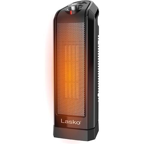 Lasko Oscillating Ceramic Tower Space Heater for Home with Overheat Protection, Adj...