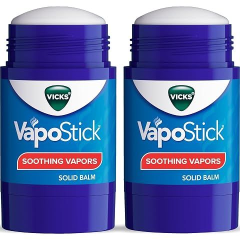 Vicks VapoStick, Solid Balm, No Mess, Soothing Non-Medicated Vicks Vapors, Easy-To-...