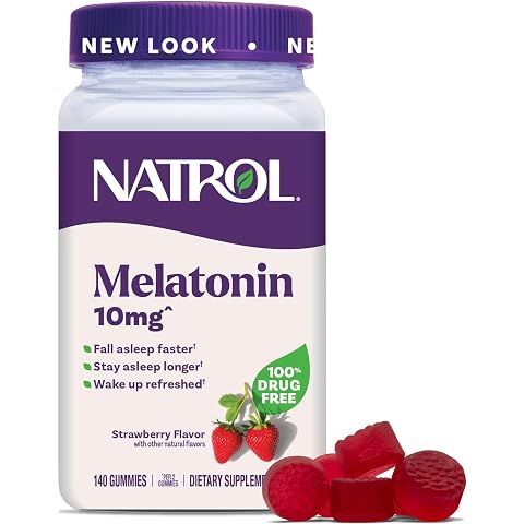 Natrol Melatonin 10 mg Gummies, Sleep Support for Adults, 140 Gummies | Supplement ...